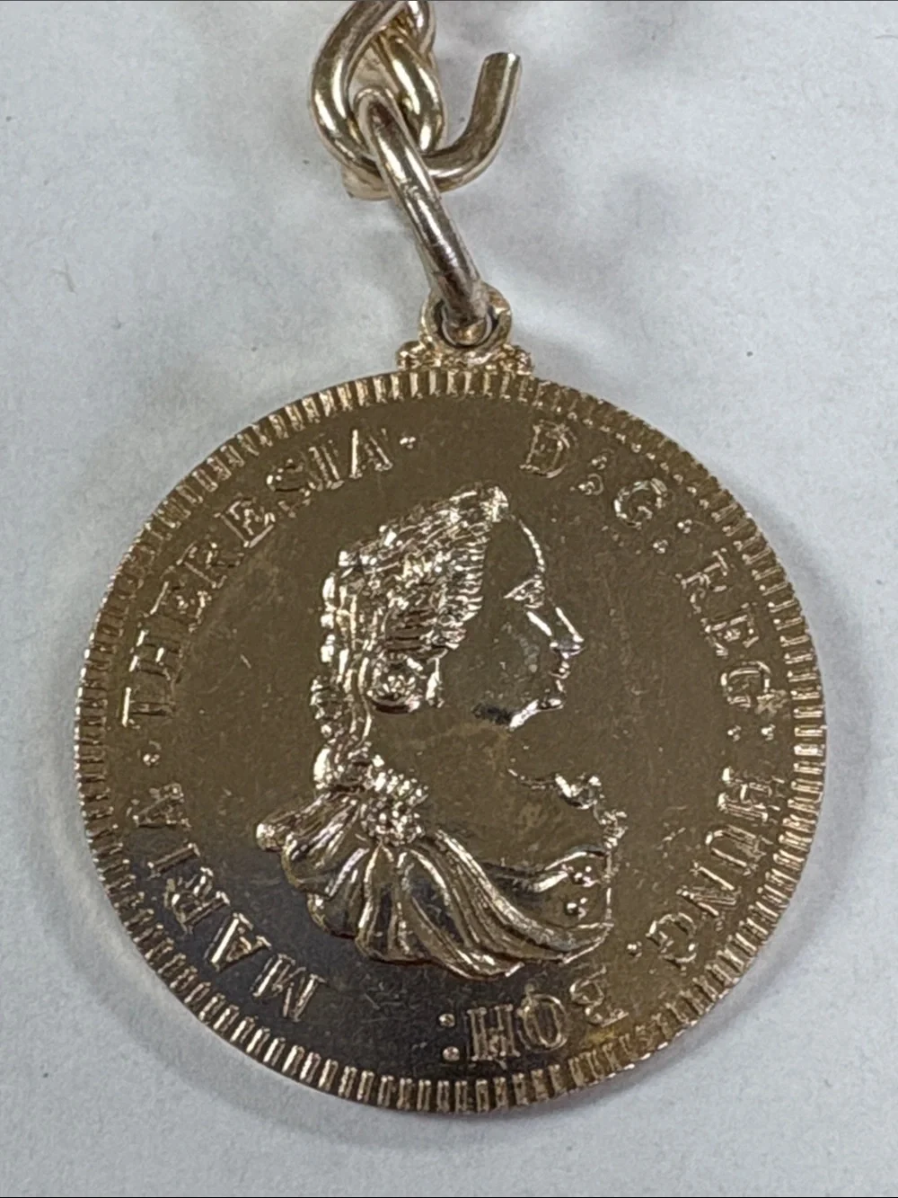 Gold Coin Pendant Multi-Strand Chain Necklace - Women Jewelry